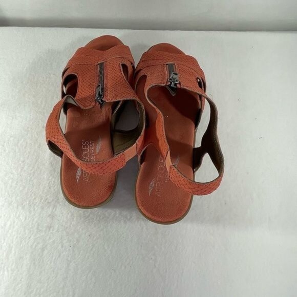 Aerosoles heel rest women's coral sandels 7.5 duffle bog leather - Picture 4 of 14